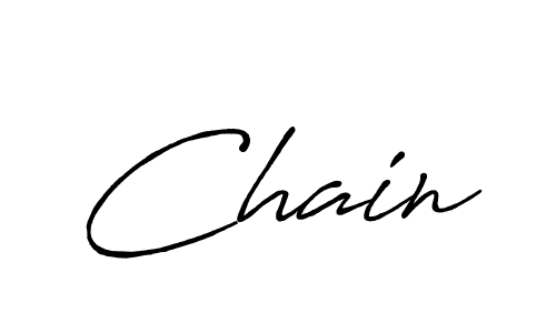 How to make Chain signature? Antro_Vectra_Bolder is a professional autograph style. Create handwritten signature for Chain name. Chain signature style 7 images and pictures png