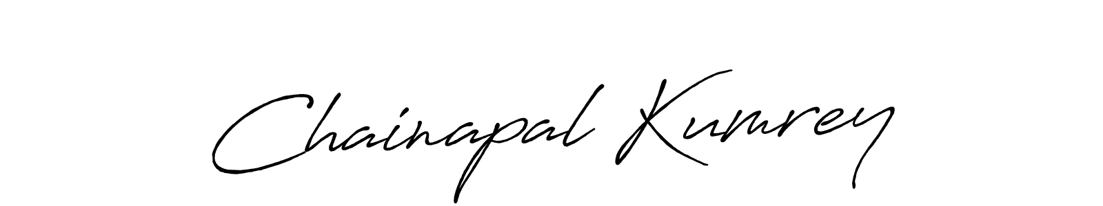 Similarly Antro_Vectra_Bolder is the best handwritten signature design. Signature creator online .You can use it as an online autograph creator for name Chainapal Kumrey. Chainapal Kumrey signature style 7 images and pictures png