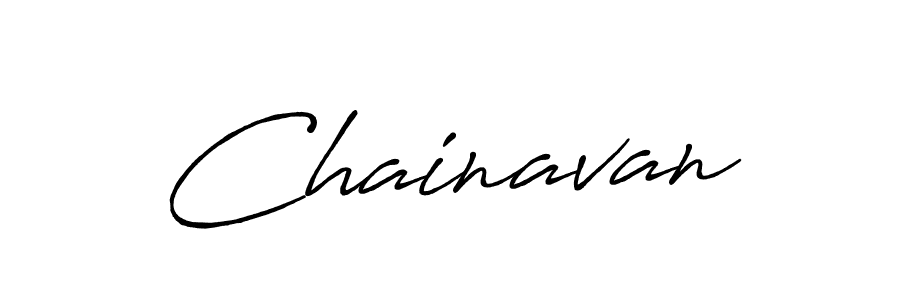 Make a beautiful signature design for name Chainavan. With this signature (Antro_Vectra_Bolder) style, you can create a handwritten signature for free. Chainavan signature style 7 images and pictures png