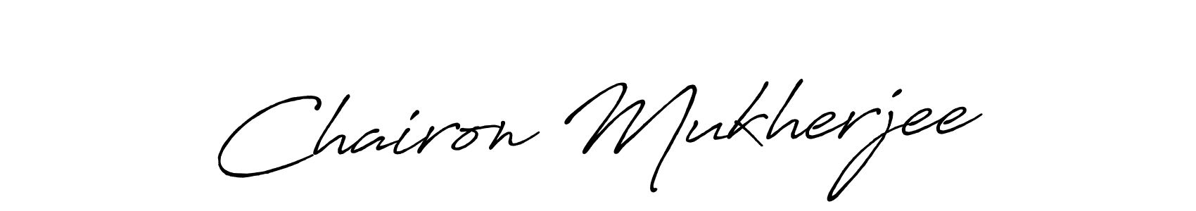 Design your own signature with our free online signature maker. With this signature software, you can create a handwritten (Antro_Vectra_Bolder) signature for name Chairon Mukherjee. Chairon Mukherjee signature style 7 images and pictures png