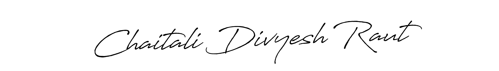 Make a beautiful signature design for name Chaitali Divyesh Raut. With this signature (Antro_Vectra_Bolder) style, you can create a handwritten signature for free. Chaitali Divyesh Raut signature style 7 images and pictures png