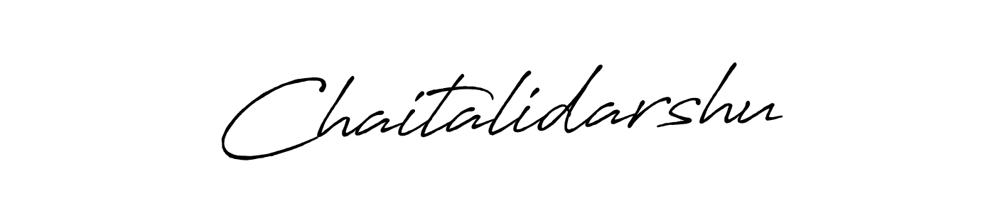 How to make Chaitalidarshu name signature. Use Antro_Vectra_Bolder style for creating short signs online. This is the latest handwritten sign. Chaitalidarshu signature style 7 images and pictures png