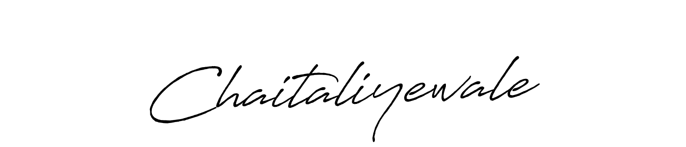 Use a signature maker to create a handwritten signature online. With this signature software, you can design (Antro_Vectra_Bolder) your own signature for name Chaitaliyewale. Chaitaliyewale signature style 7 images and pictures png