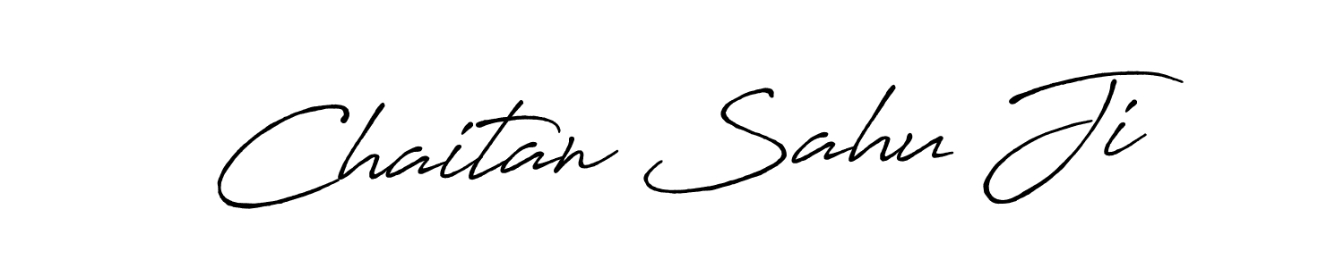 You should practise on your own different ways (Antro_Vectra_Bolder) to write your name (Chaitan Sahu Ji) in signature. don't let someone else do it for you. Chaitan Sahu Ji signature style 7 images and pictures png