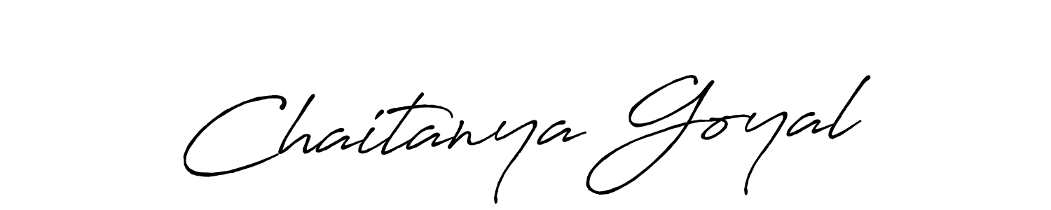 Create a beautiful signature design for name Chaitanya Goyal. With this signature (Antro_Vectra_Bolder) fonts, you can make a handwritten signature for free. Chaitanya Goyal signature style 7 images and pictures png