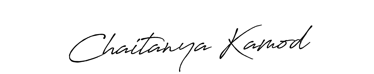 Antro_Vectra_Bolder is a professional signature style that is perfect for those who want to add a touch of class to their signature. It is also a great choice for those who want to make their signature more unique. Get Chaitanya Kamod name to fancy signature for free. Chaitanya Kamod signature style 7 images and pictures png