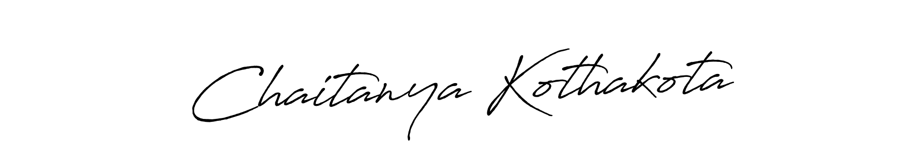 Make a beautiful signature design for name Chaitanya Kothakota. With this signature (Antro_Vectra_Bolder) style, you can create a handwritten signature for free. Chaitanya Kothakota signature style 7 images and pictures png