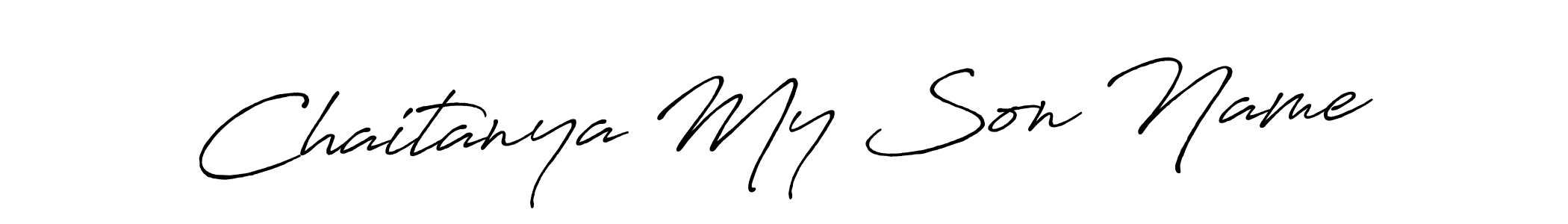 How to Draw Chaitanya My Son Name signature style? Antro_Vectra_Bolder is a latest design signature styles for name Chaitanya My Son Name. Chaitanya My Son Name signature style 7 images and pictures png