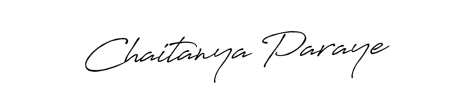 Design your own signature with our free online signature maker. With this signature software, you can create a handwritten (Antro_Vectra_Bolder) signature for name Chaitanya Paraye. Chaitanya Paraye signature style 7 images and pictures png