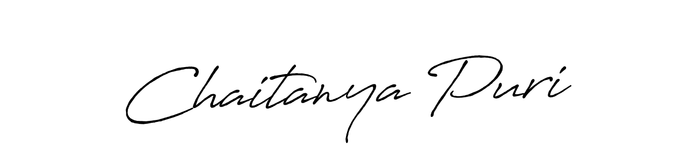 Also we have Chaitanya Puri name is the best signature style. Create professional handwritten signature collection using Antro_Vectra_Bolder autograph style. Chaitanya Puri signature style 7 images and pictures png