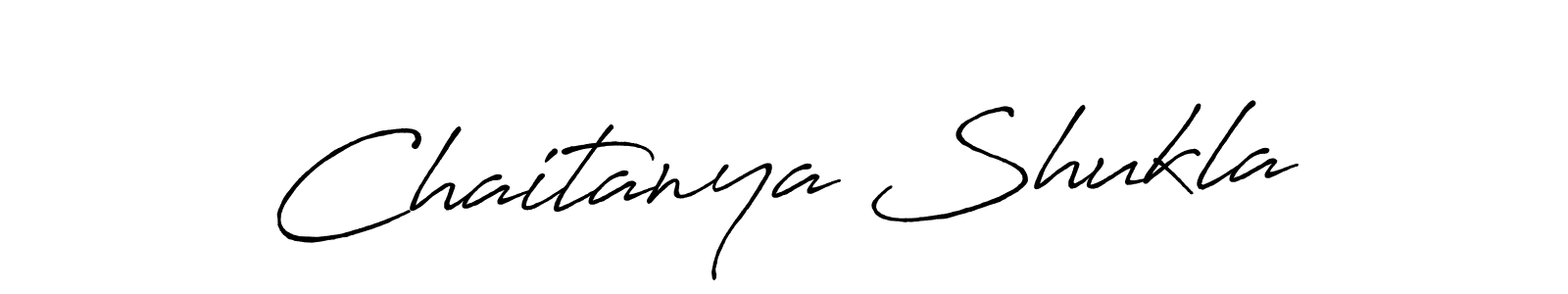 Make a beautiful signature design for name Chaitanya Shukla. With this signature (Antro_Vectra_Bolder) style, you can create a handwritten signature for free. Chaitanya Shukla signature style 7 images and pictures png
