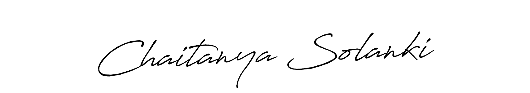 How to make Chaitanya Solanki signature? Antro_Vectra_Bolder is a professional autograph style. Create handwritten signature for Chaitanya Solanki name. Chaitanya Solanki signature style 7 images and pictures png