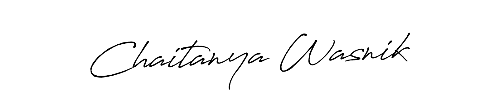 Design your own signature with our free online signature maker. With this signature software, you can create a handwritten (Antro_Vectra_Bolder) signature for name Chaitanya Wasnik. Chaitanya Wasnik signature style 7 images and pictures png