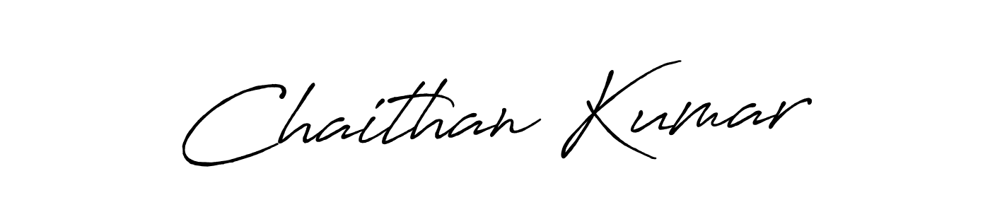 Make a beautiful signature design for name Chaithan Kumar. With this signature (Antro_Vectra_Bolder) style, you can create a handwritten signature for free. Chaithan Kumar signature style 7 images and pictures png