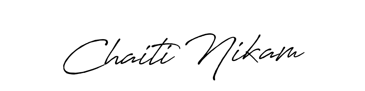 Antro_Vectra_Bolder is a professional signature style that is perfect for those who want to add a touch of class to their signature. It is also a great choice for those who want to make their signature more unique. Get Chaiti Nikam name to fancy signature for free. Chaiti Nikam signature style 7 images and pictures png