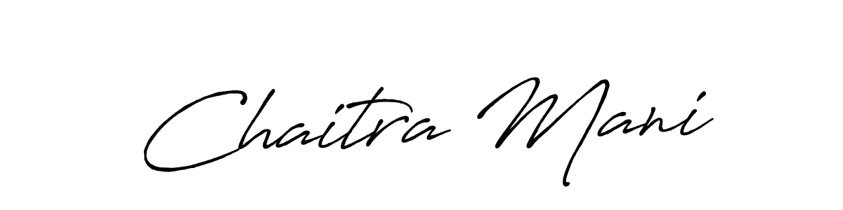 It looks lik you need a new signature style for name Chaitra Mani. Design unique handwritten (Antro_Vectra_Bolder) signature with our free signature maker in just a few clicks. Chaitra Mani signature style 7 images and pictures png