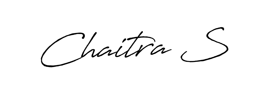 Similarly Antro_Vectra_Bolder is the best handwritten signature design. Signature creator online .You can use it as an online autograph creator for name Chaitra S. Chaitra S signature style 7 images and pictures png