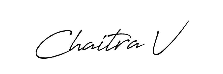 You should practise on your own different ways (Antro_Vectra_Bolder) to write your name (Chaitra V) in signature. don't let someone else do it for you. Chaitra V signature style 7 images and pictures png