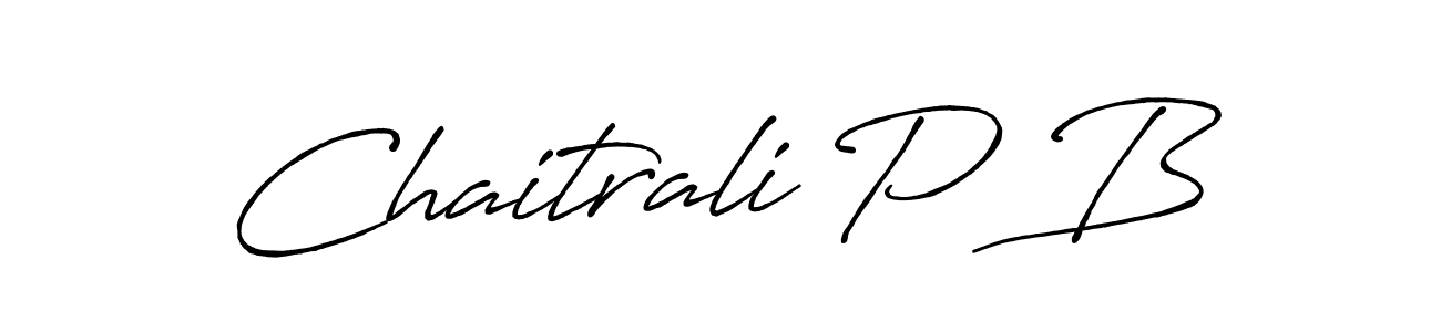 You should practise on your own different ways (Antro_Vectra_Bolder) to write your name (Chaitrali P B) in signature. don't let someone else do it for you. Chaitrali P B signature style 7 images and pictures png