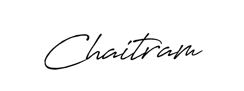 How to make Chaitram name signature. Use Antro_Vectra_Bolder style for creating short signs online. This is the latest handwritten sign. Chaitram signature style 7 images and pictures png