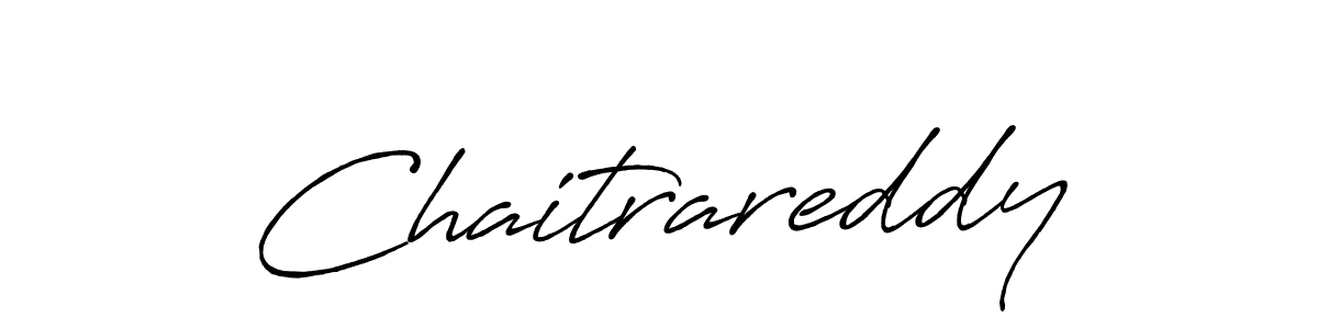 Use a signature maker to create a handwritten signature online. With this signature software, you can design (Antro_Vectra_Bolder) your own signature for name Chaitrareddy. Chaitrareddy signature style 7 images and pictures png