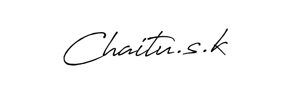 It looks lik you need a new signature style for name Chaitu.s.k. Design unique handwritten (Antro_Vectra_Bolder) signature with our free signature maker in just a few clicks. Chaitu.s.k signature style 7 images and pictures png