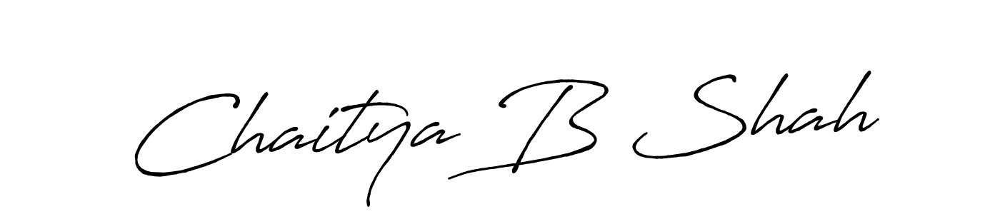 How to make Chaitya B Shah signature? Antro_Vectra_Bolder is a professional autograph style. Create handwritten signature for Chaitya B Shah name. Chaitya B Shah signature style 7 images and pictures png