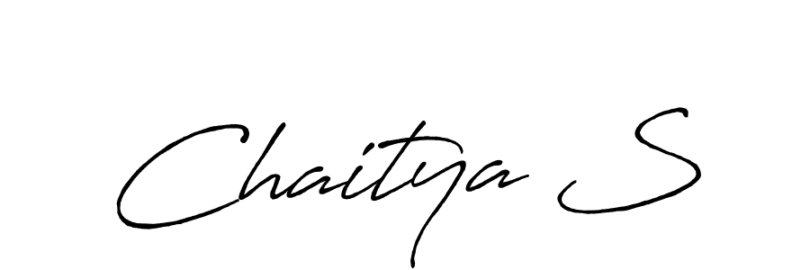 Create a beautiful signature design for name Chaitya S. With this signature (Antro_Vectra_Bolder) fonts, you can make a handwritten signature for free. Chaitya S signature style 7 images and pictures png