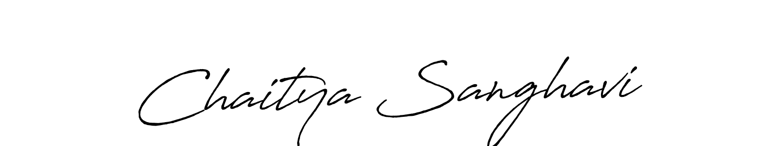 Chaitya Sanghavi stylish signature style. Best Handwritten Sign (Antro_Vectra_Bolder) for my name. Handwritten Signature Collection Ideas for my name Chaitya Sanghavi. Chaitya Sanghavi signature style 7 images and pictures png