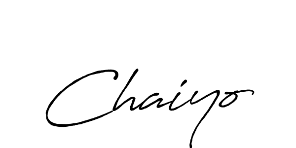 Use a signature maker to create a handwritten signature online. With this signature software, you can design (Antro_Vectra_Bolder) your own signature for name Chaiyo. Chaiyo signature style 7 images and pictures png