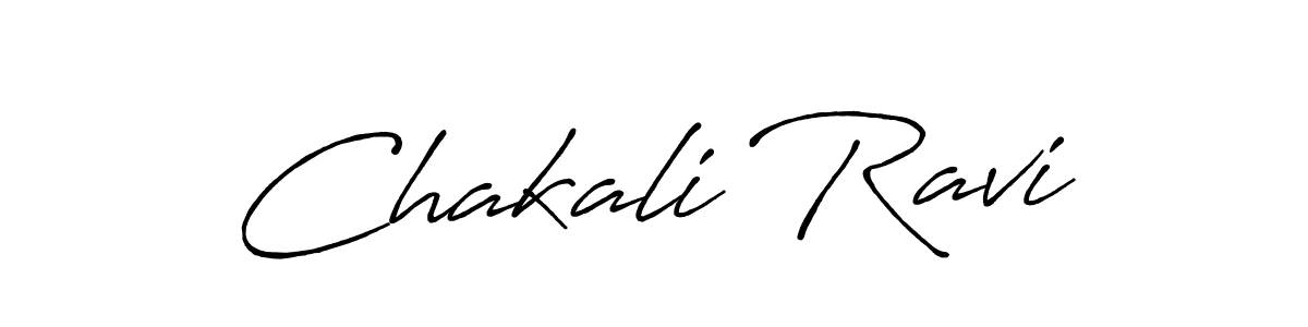 Make a beautiful signature design for name Chakali Ravi. With this signature (Antro_Vectra_Bolder) style, you can create a handwritten signature for free. Chakali Ravi signature style 7 images and pictures png