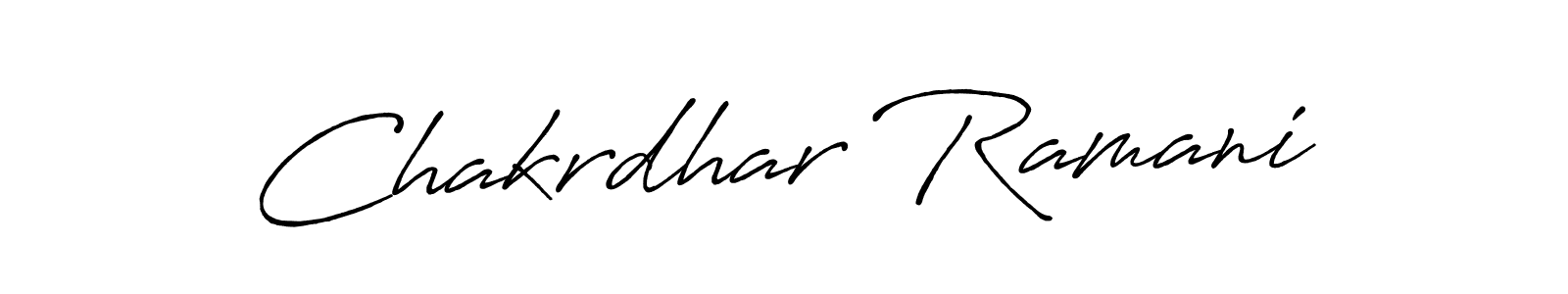 How to make Chakrdhar Ramani signature? Antro_Vectra_Bolder is a professional autograph style. Create handwritten signature for Chakrdhar Ramani name. Chakrdhar Ramani signature style 7 images and pictures png