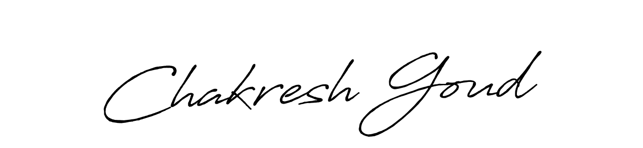 Make a beautiful signature design for name Chakresh Goud. With this signature (Antro_Vectra_Bolder) style, you can create a handwritten signature for free. Chakresh Goud signature style 7 images and pictures png