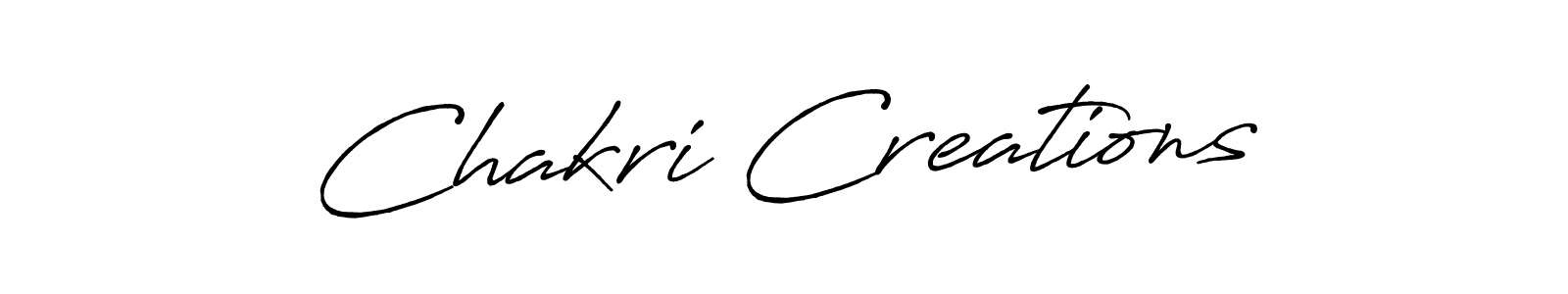 Chakri Creations stylish signature style. Best Handwritten Sign (Antro_Vectra_Bolder) for my name. Handwritten Signature Collection Ideas for my name Chakri Creations. Chakri Creations signature style 7 images and pictures png