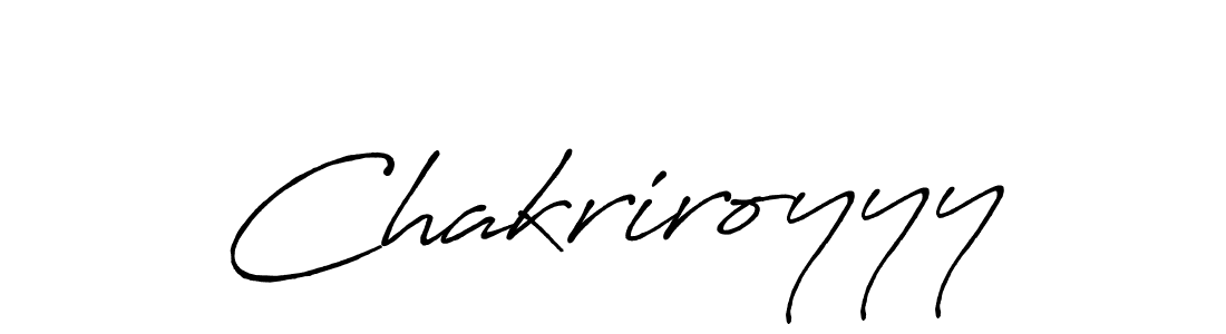 Make a beautiful signature design for name Chakriroyyy. With this signature (Antro_Vectra_Bolder) style, you can create a handwritten signature for free. Chakriroyyy signature style 7 images and pictures png