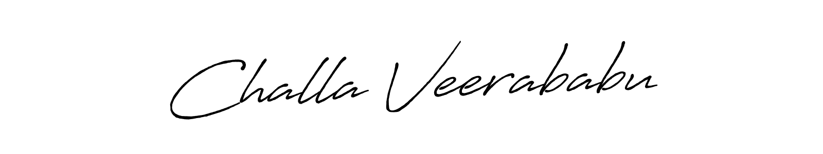 Design your own signature with our free online signature maker. With this signature software, you can create a handwritten (Antro_Vectra_Bolder) signature for name Challa Veerababu. Challa Veerababu signature style 7 images and pictures png