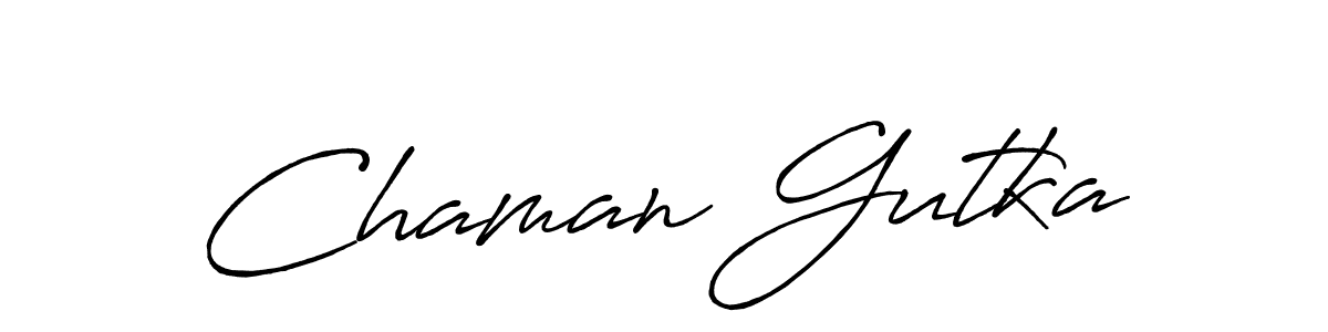 Chaman Gutka stylish signature style. Best Handwritten Sign (Antro_Vectra_Bolder) for my name. Handwritten Signature Collection Ideas for my name Chaman Gutka. Chaman Gutka signature style 7 images and pictures png