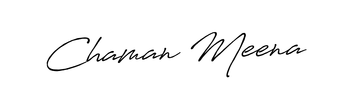 Similarly Antro_Vectra_Bolder is the best handwritten signature design. Signature creator online .You can use it as an online autograph creator for name Chaman Meena. Chaman Meena signature style 7 images and pictures png