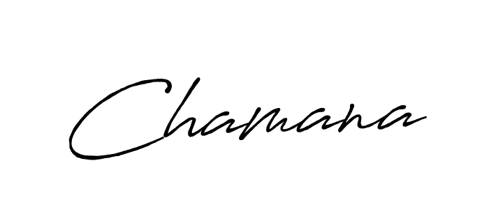 Make a beautiful signature design for name Chamana. Use this online signature maker to create a handwritten signature for free. Chamana signature style 7 images and pictures png