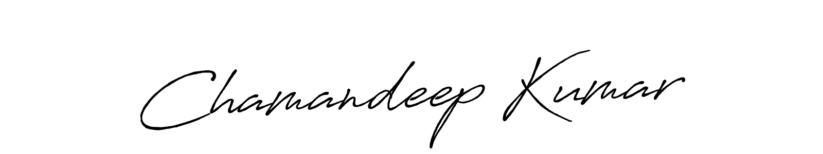 Also we have Chamandeep Kumar name is the best signature style. Create professional handwritten signature collection using Antro_Vectra_Bolder autograph style. Chamandeep Kumar signature style 7 images and pictures png