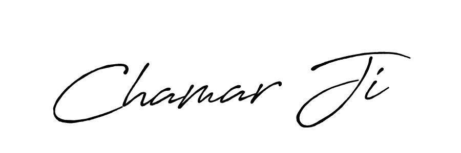 Design your own signature with our free online signature maker. With this signature software, you can create a handwritten (Antro_Vectra_Bolder) signature for name Chamar Ji. Chamar Ji signature style 7 images and pictures png