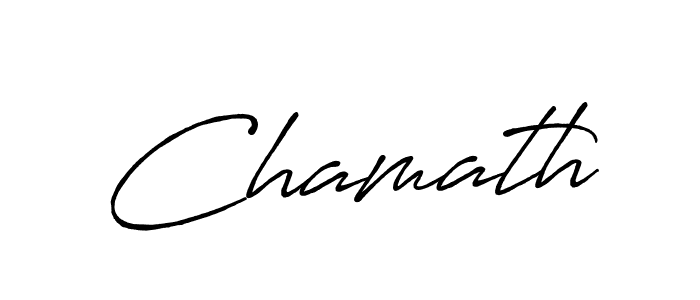Chamath stylish signature style. Best Handwritten Sign (Antro_Vectra_Bolder) for my name. Handwritten Signature Collection Ideas for my name Chamath. Chamath signature style 7 images and pictures png