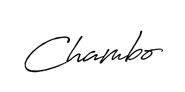 Chambo stylish signature style. Best Handwritten Sign (Antro_Vectra_Bolder) for my name. Handwritten Signature Collection Ideas for my name Chambo. Chambo signature style 7 images and pictures png