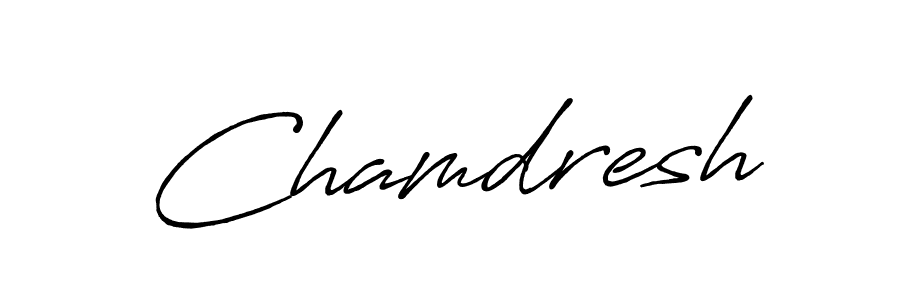 How to make Chamdresh name signature. Use Antro_Vectra_Bolder style for creating short signs online. This is the latest handwritten sign. Chamdresh signature style 7 images and pictures png