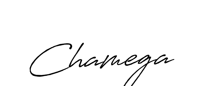 It looks lik you need a new signature style for name Chamega. Design unique handwritten (Antro_Vectra_Bolder) signature with our free signature maker in just a few clicks. Chamega signature style 7 images and pictures png