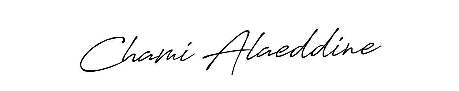 Make a short Chami Alaeddine signature style. Manage your documents anywhere anytime using Antro_Vectra_Bolder. Create and add eSignatures, submit forms, share and send files easily. Chami Alaeddine signature style 7 images and pictures png