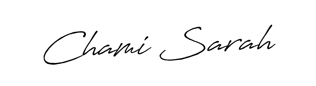 Create a beautiful signature design for name Chami Sarah. With this signature (Antro_Vectra_Bolder) fonts, you can make a handwritten signature for free. Chami Sarah signature style 7 images and pictures png