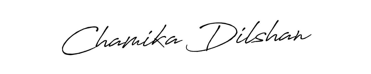 The best way (Antro_Vectra_Bolder) to make a short signature is to pick only two or three words in your name. The name Chamika Dilshan include a total of six letters. For converting this name. Chamika Dilshan signature style 7 images and pictures png