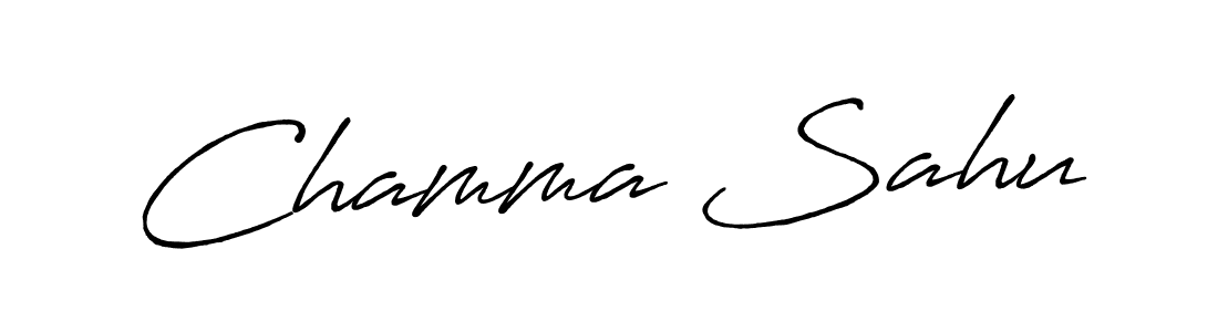 How to make Chamma Sahu signature? Antro_Vectra_Bolder is a professional autograph style. Create handwritten signature for Chamma Sahu name. Chamma Sahu signature style 7 images and pictures png