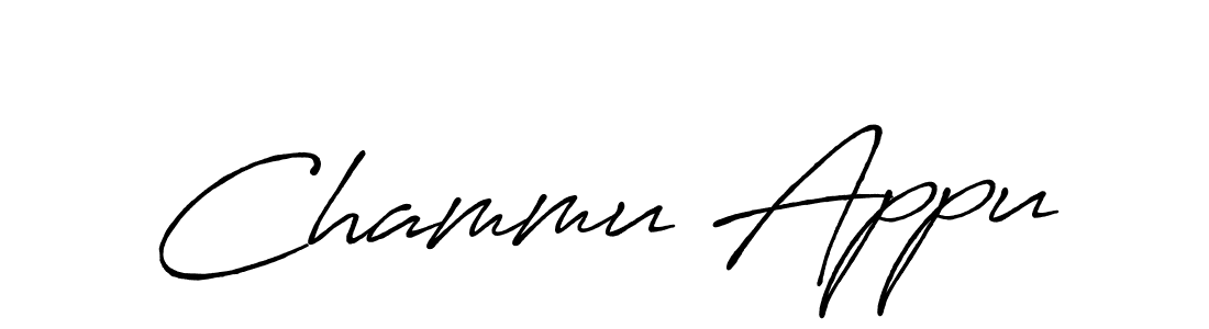 Create a beautiful signature design for name Chammu Appu. With this signature (Antro_Vectra_Bolder) fonts, you can make a handwritten signature for free. Chammu Appu signature style 7 images and pictures png